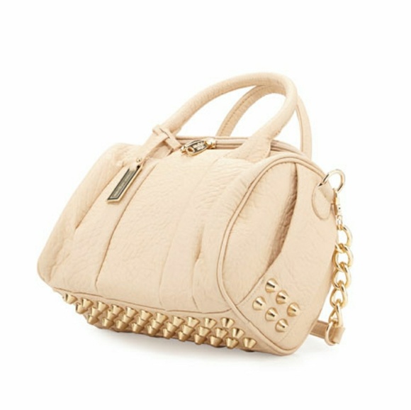 Urban Originals Handbags - Urban Originals studded satchel bag nude gold